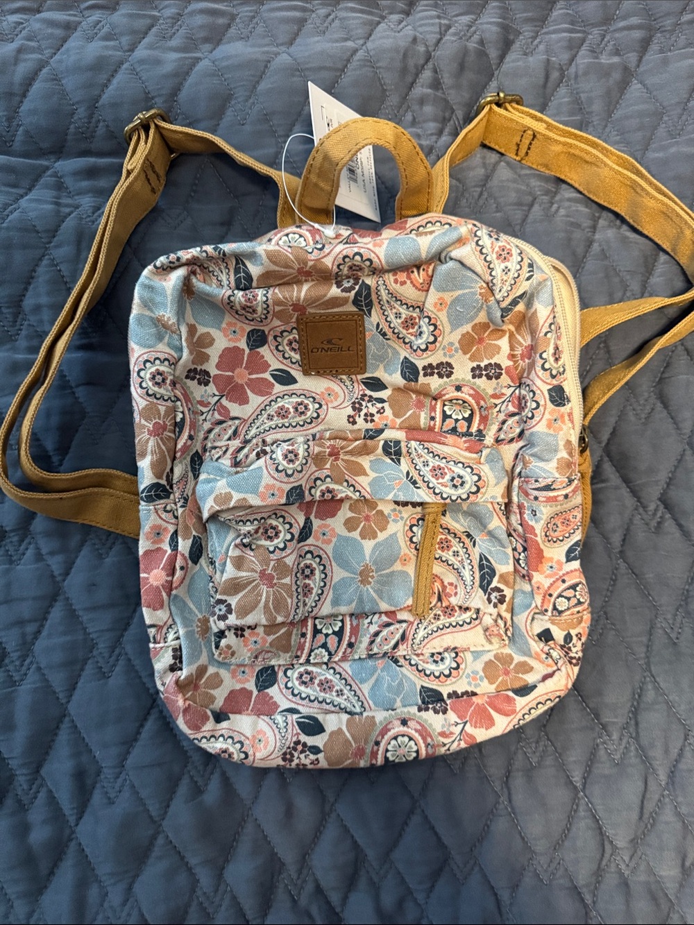 O'Neill Mini Backpack in Dusty Blue, Blush Pink, Tan